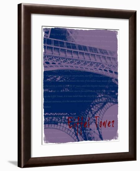 Eiffel Tower Paris in Violet-Victoria Hues-Framed Giclee Print