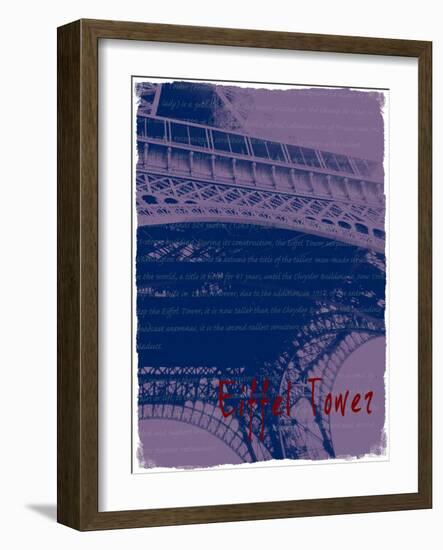 Eiffel Tower Paris in Violet-Victoria Hues-Framed Giclee Print