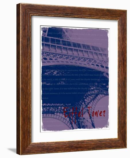 Eiffel Tower Paris in Violet-Victoria Hues-Framed Giclee Print