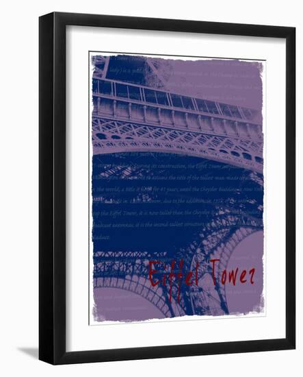 Eiffel Tower Paris in Violet-Victoria Hues-Framed Giclee Print