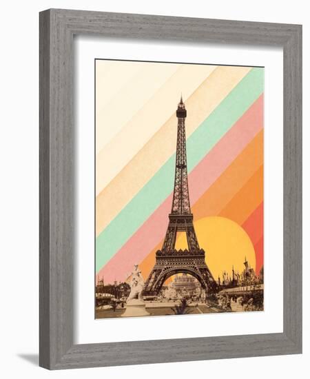 Eiffel Tower Rainbow-Florent Bodart-Framed Giclee Print