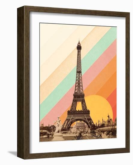 Eiffel Tower Rainbow-Florent Bodart-Framed Giclee Print