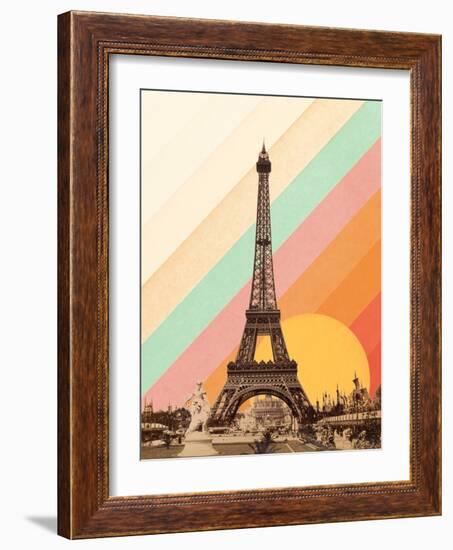 Eiffel Tower Rainbow-Florent Bodart-Framed Giclee Print
