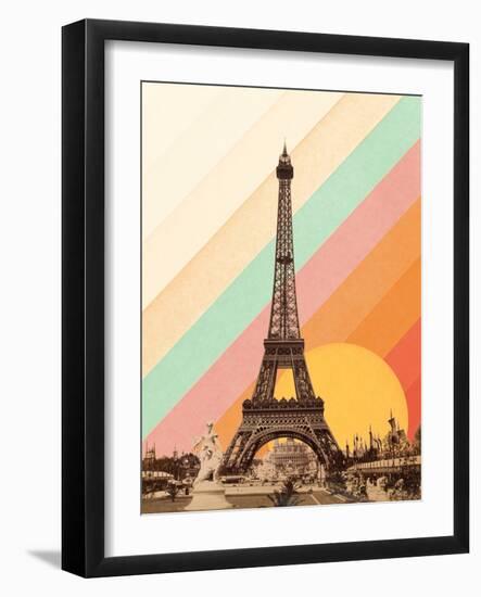 Eiffel Tower Rainbow-Florent Bodart-Framed Giclee Print