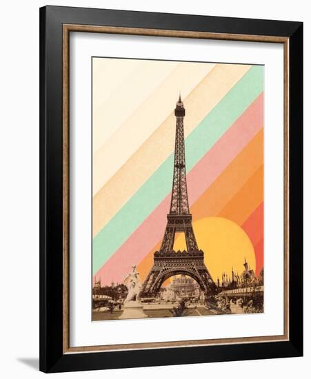 Eiffel Tower Rainbow-Florent Bodart-Framed Giclee Print