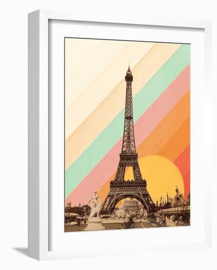 Eiffel Tower Rainbow-Florent Bodart-Framed Giclee Print