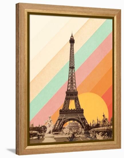 Eiffel Tower Rainbow-Florent Bodart-Framed Premier Image Canvas