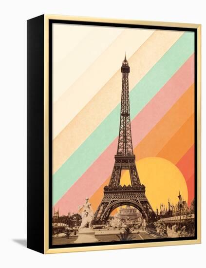 Eiffel Tower Rainbow-Florent Bodart-Framed Premier Image Canvas