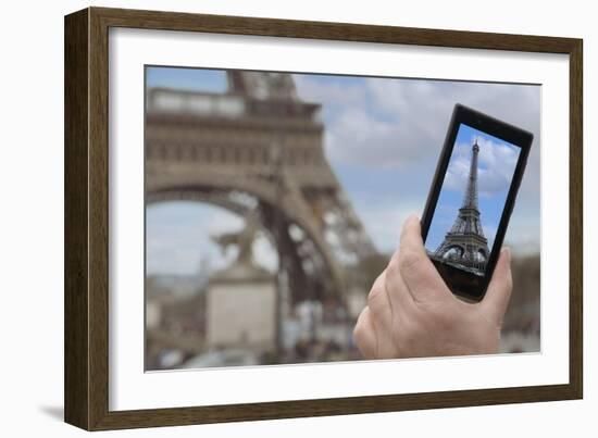 Eiffel Tower Snap Shot-Cora Niele-Framed Giclee Print