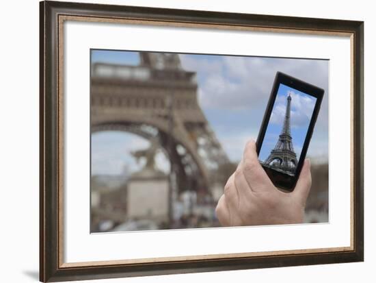 Eiffel Tower Snap Shot-Cora Niele-Framed Giclee Print