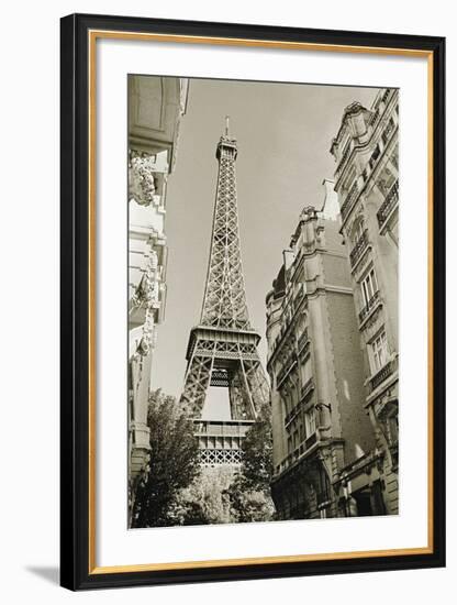 Eiffel Tower Street View #1-Christian Peacock-Framed Art Print