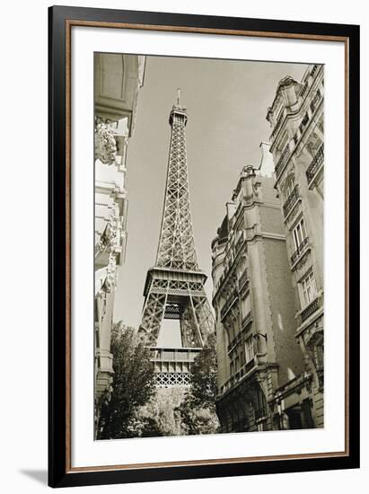 Eiffel Tower Street View #1-Christian Peacock-Framed Art Print