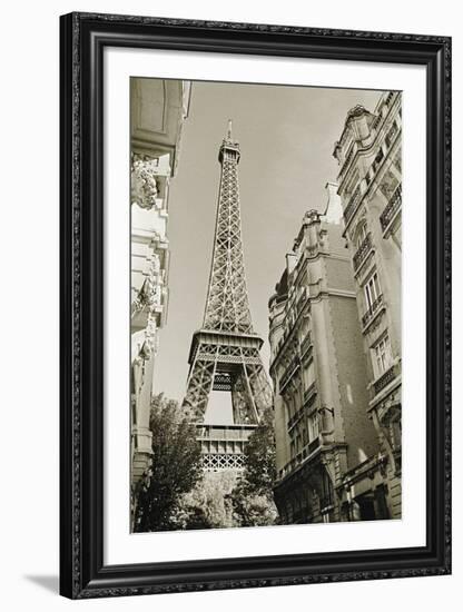 Eiffel Tower Street View #1-Christian Peacock-Framed Art Print