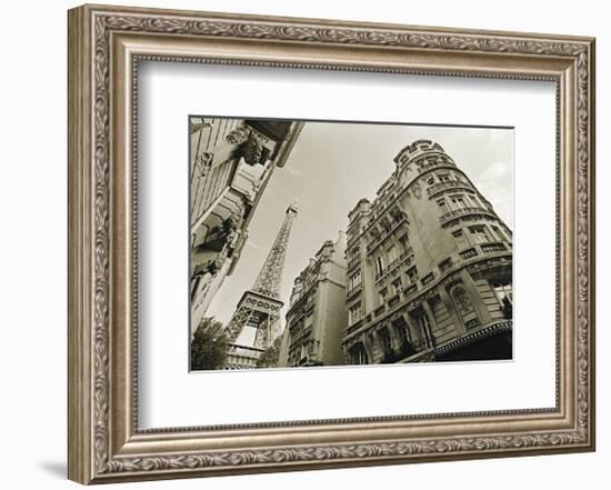 Eiffel Tower Street View #2-Christian Peacock-Framed Art Print