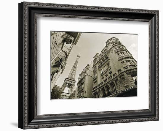 Eiffel Tower Street View #2-Christian Peacock-Framed Art Print