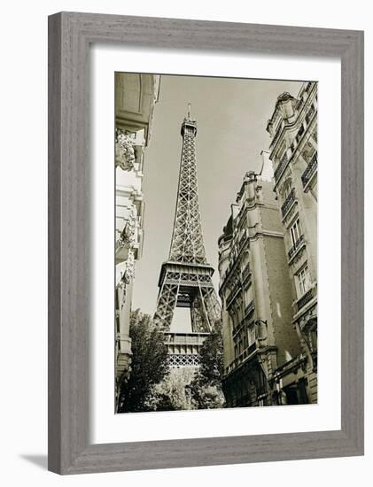 Eiffel Tower Street View, no. 1-Christian Peacock-Framed Art Print