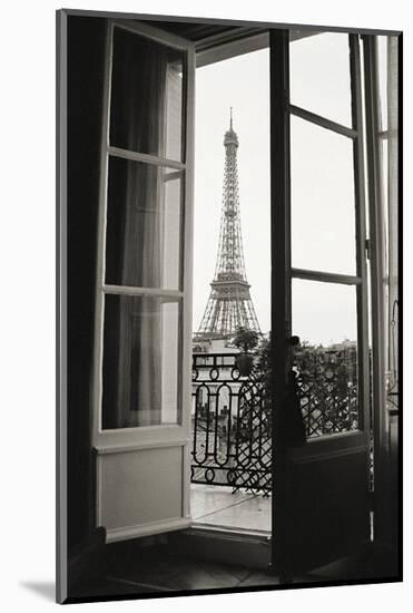 Eiffel Tower through French Doors-Christian Peacock-Mounted Art Print