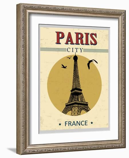 Eiffel Tower Tower From Paris Poster-radubalint-Framed Art Print