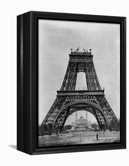 Eiffel Tower Under Construction-null-Framed Premier Image Canvas