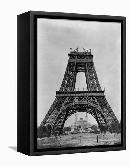 Eiffel Tower Under Construction-null-Framed Premier Image Canvas