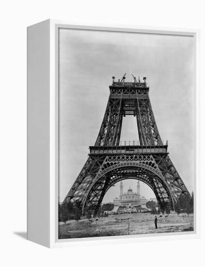 Eiffel Tower Under Construction-null-Framed Premier Image Canvas