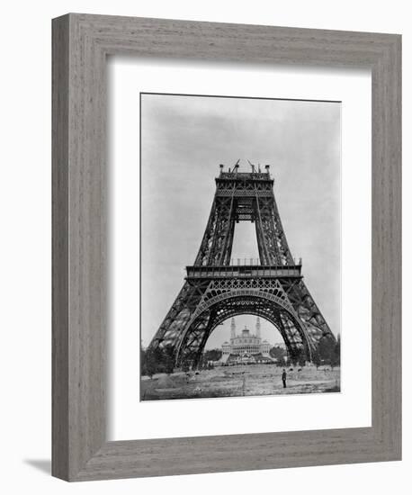 Eiffel Tower Under Construction-null-Framed Premium Photographic Print