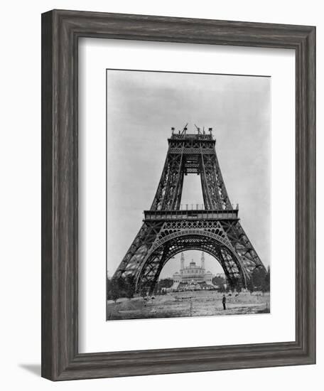 Eiffel Tower Under Construction-null-Framed Photographic Print