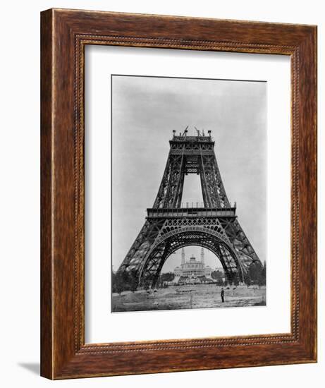 Eiffel Tower Under Construction-null-Framed Photographic Print