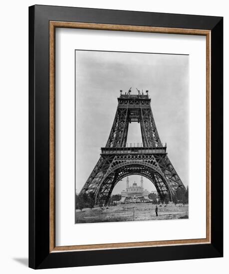 Eiffel Tower Under Construction-null-Framed Photographic Print