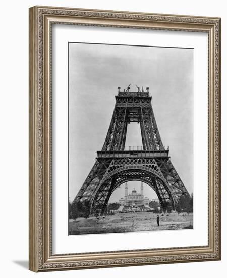 Eiffel Tower Under Construction-null-Framed Photographic Print