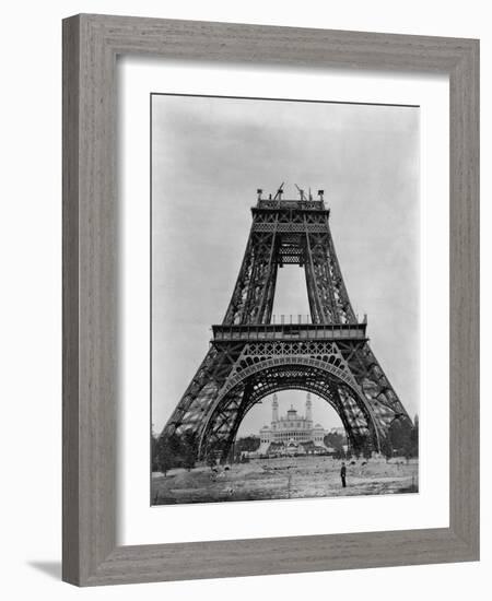 Eiffel Tower Under Construction-null-Framed Photographic Print