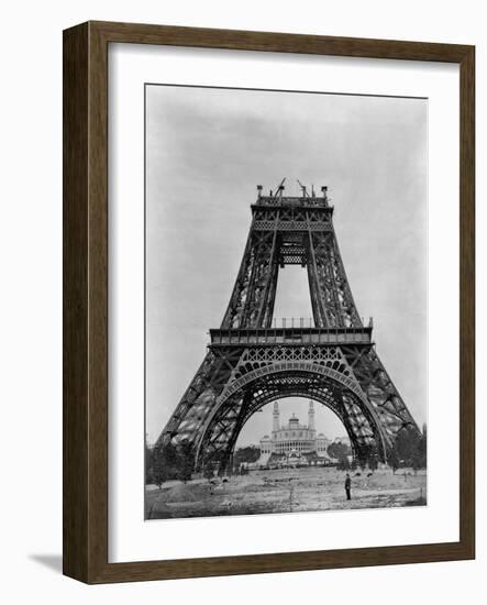 Eiffel Tower Under Construction-null-Framed Photographic Print