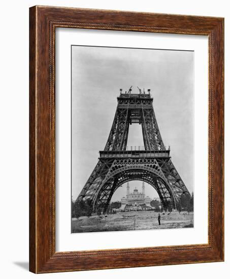 Eiffel Tower Under Construction-null-Framed Photographic Print