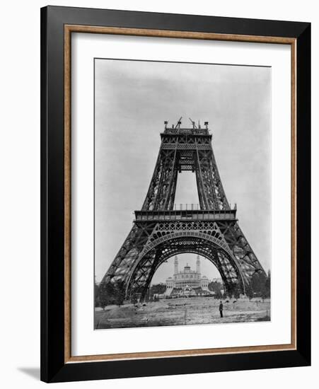 Eiffel Tower Under Construction-null-Framed Photographic Print
