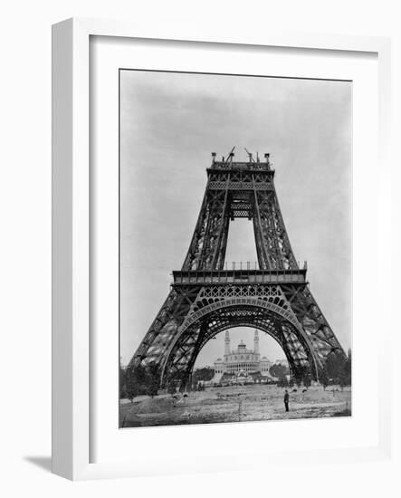 Eiffel Tower Under Construction-null-Framed Photographic Print