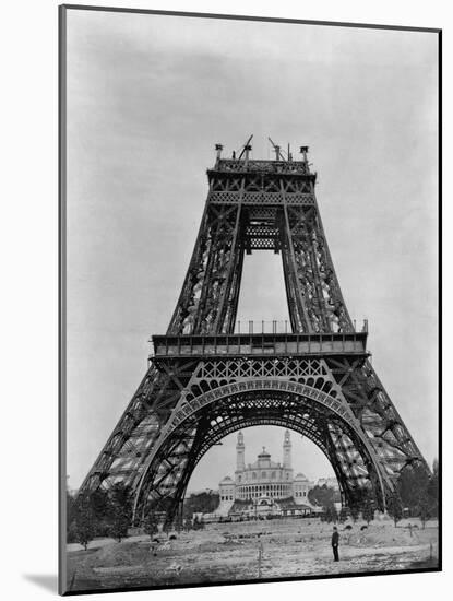 Eiffel Tower Under Construction-null-Mounted Photographic Print