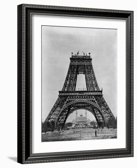 Eiffel Tower Under Construction-null-Framed Photographic Print