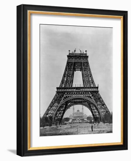 Eiffel Tower Under Construction-null-Framed Photographic Print