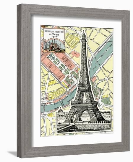 Eiffel Tower Universal Exposition of Paris, 1900-Piddix-Framed Art Print