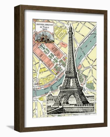 Eiffel Tower Universal Exposition of Paris, 1900-Piddix-Framed Art Print