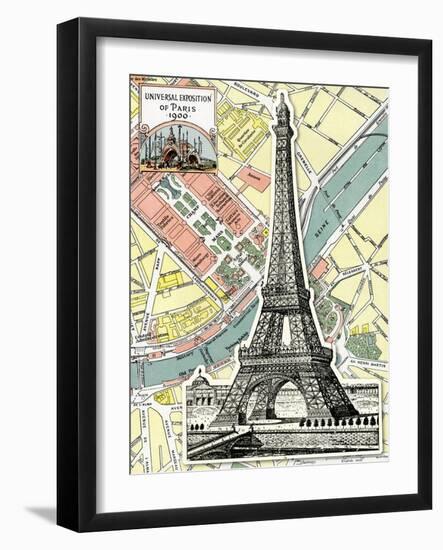 Eiffel Tower Universal Exposition of Paris, 1900-Piddix-Framed Art Print