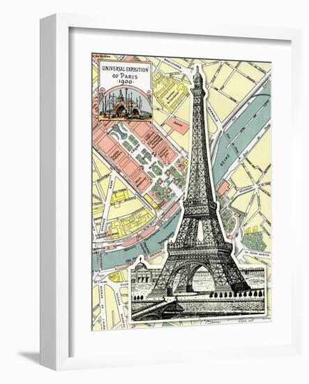 Eiffel Tower Universal Exposition of Paris, 1900-Piddix-Framed Art Print