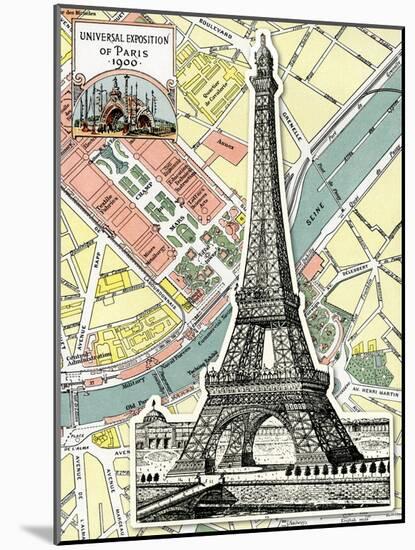 Eiffel Tower Universal Exposition of Paris, 1900-Piddix-Mounted Art Print