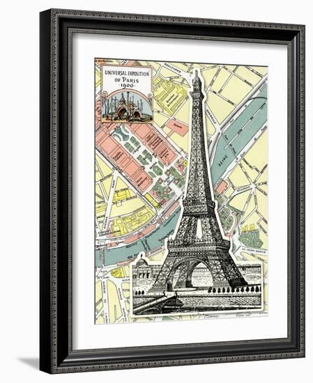 Eiffel Tower Universal Exposition of Paris, 1900-Piddix-Framed Art Print
