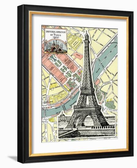 Eiffel Tower Universal Exposition of Paris, 1900-Piddix-Framed Art Print