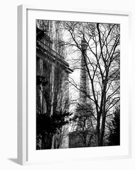 Eiffel Tower View of Winter Trocadero - Paris, France - Black and White Photography-Philippe Hugonnard-Framed Photographic Print
