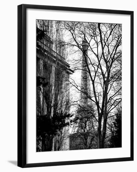 Eiffel Tower View of Winter Trocadero - Paris, France - Black and White Photography-Philippe Hugonnard-Framed Photographic Print