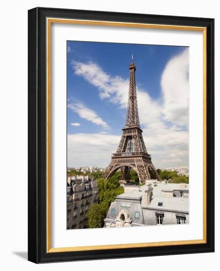 Eiffel Tower, Viewed over Rooftops, Paris, France, Europe-Gavin Hellier-Framed Photographic Print