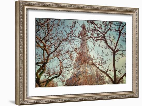 Eiffel Tower Vintage-Cora Niele-Framed Giclee Print