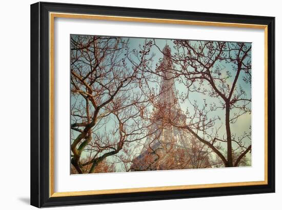 Eiffel Tower Vintage-Cora Niele-Framed Giclee Print